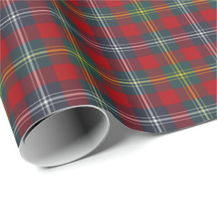 Papel De Presente Tartan moderno do clã adoptivo