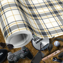 Tartan - Mostarda de Marfim Dourada e Grafite