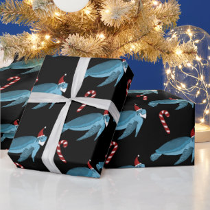 Papel De Presente Tartaruga do Mar de Natal