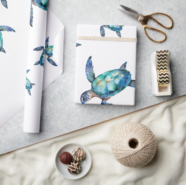 Papel De Presente Tartaruga marinha (Artesanato)