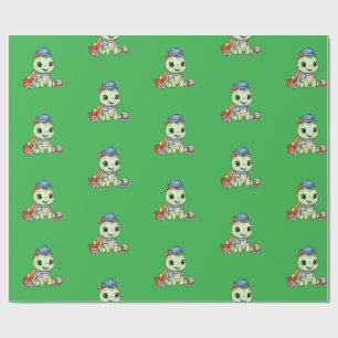 Papel De Presente Tartaruga Pequena e Fofa