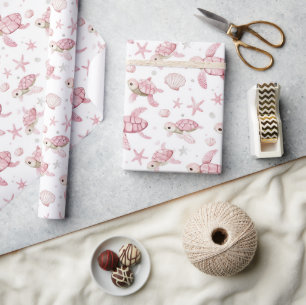 Papel De Presente Tartarugas e bebês