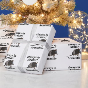 Papel De Presente Tatu Animal Engraçado
