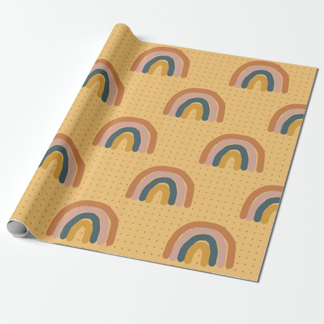 Papel De Presente Tatuagens de Flor Simples (Desenrolado)