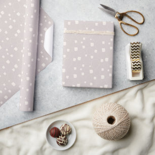 Papel De Presente Taupe Ivory Neutral Abstrato Moderno Minimalista