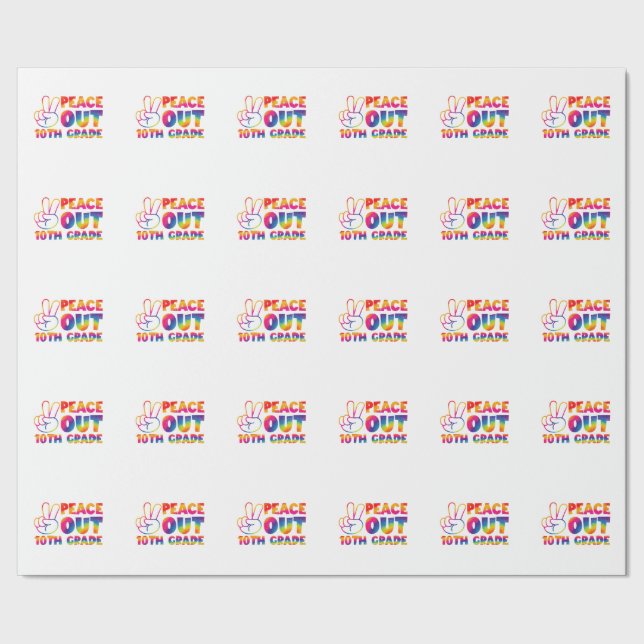 Papel De Presente Tchau, Gravata Dye Último Dia do Décimo Ano  (Barra)