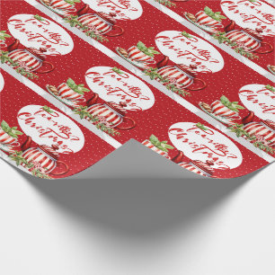 Papel De Presente Tea-Riffic Christmas Red and White Bolinhas