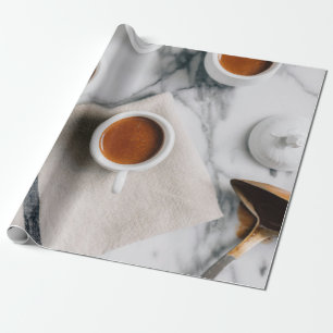 PAPEL DE PRESENTE TEACUP DE CERAMIA BRANCA PREENCHIDO COM LÍQUIDO V