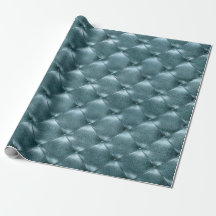 Teal Aquatic Luxury Pulverizado De Couro Tufado Op