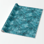 Papel De Presente Teal Blue Marble<br><div class="desc">Papel de enrolamento de mármore azul-lacrimogêneo</div>