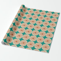 Teal de bege laranja moderno de Meio século de pon