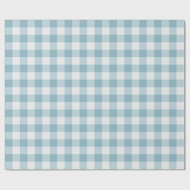 Papel De Presente Teal Gingham