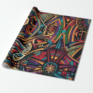 Papel De Presente Teal Luxurioso "Crônica dos Antigos" Matte W