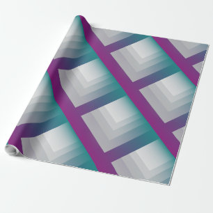 Papel De Presente Teal magenta gray