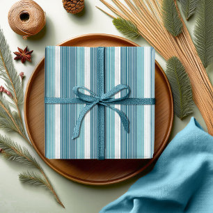 Papel De Presente Teal Pinstripe Natal Pattern#28 ID1009