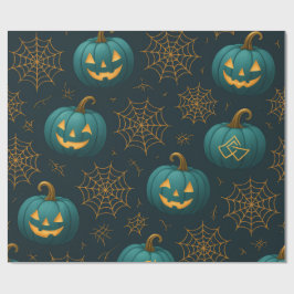 Papel De Presente Teal Webbed Jack - O’ - Lanternas