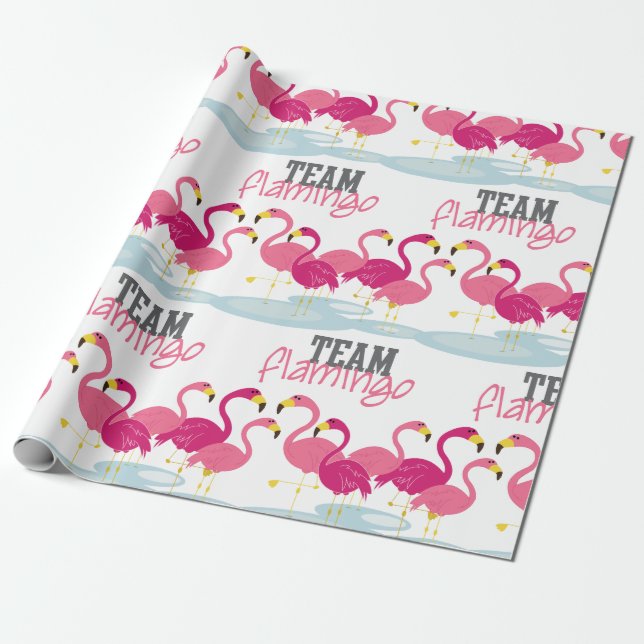 Papel De Presente Team Flamingo (Desenrolado)