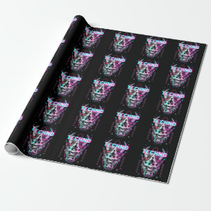 Papel De Presente Techno Demon Glitch Electronic Bass Music