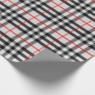 Papel De Presente Tecido Checkered clássico vermelho branco preto d