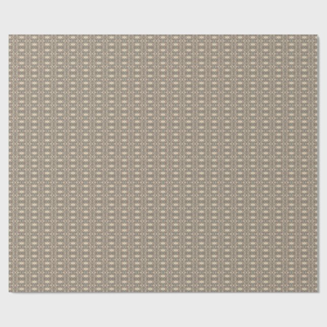 Papel De Presente Tecido de Brown, bege e azul. Design elegante (Aberto)