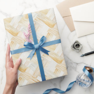 Papel De Presente Tecido de Cesto Creme