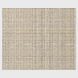 Papel De Presente Tecido de Linho Cru Aveia Japandi Minimalista