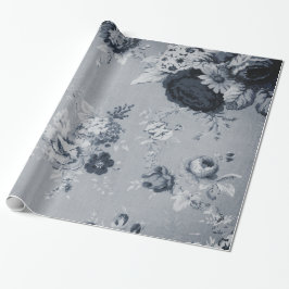 Papel De Presente Tecido de Tornozelo Floral Anticorpo Preto