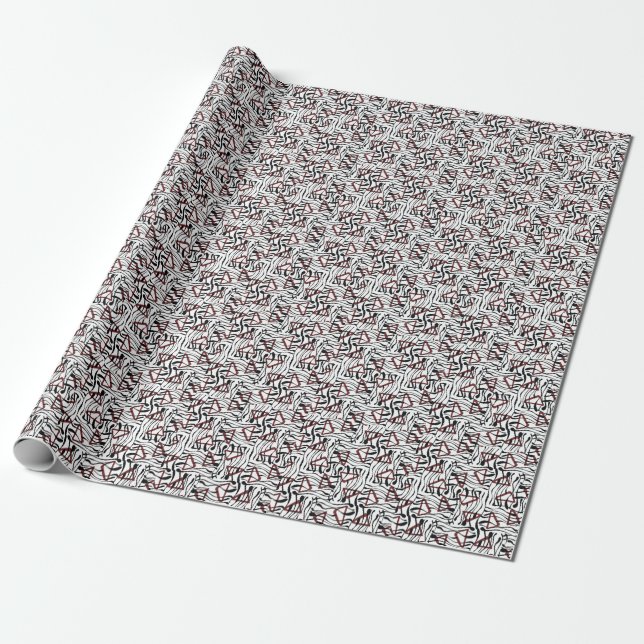 Papel De Presente Tecido Geométrico: Design de Padrão Artístico. (Desenrolado)