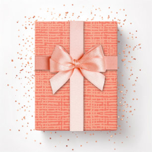 Papel De Presente Tecido Kano em Coral
