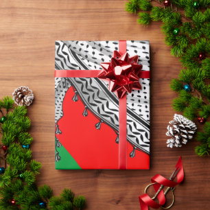 Papel De Presente Tecido Tradicional do Keffiyeh Scarf Palestino