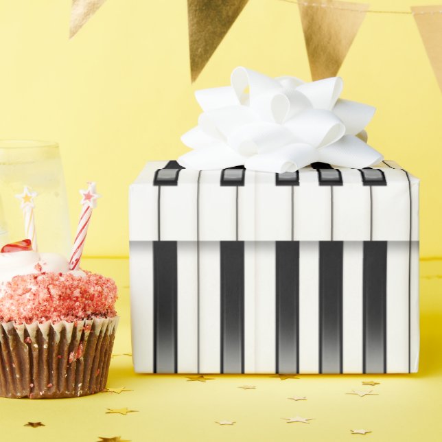 Papel De Presente Teclado Piano (Festa de aniversário)