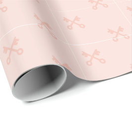 Papel De Presente Teclas em rosa