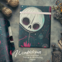 Tedal e Rosa Divertido Malandro Halloween Skulls &