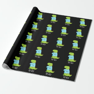 Papel De Presente Tee Rex Camiseta engraçada TRex Dinossaur Pun Dark