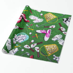 Papel De Presente Tee Time Girly Golf