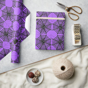 Papel De Presente Teia de aranha em artesanato ou presente de Hallow