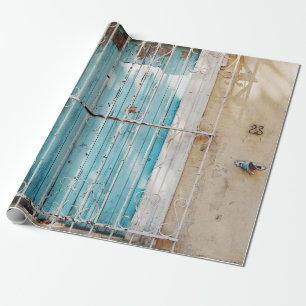 Papel De Presente Tela branca da janela do aço
