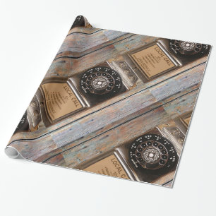 Papel De Presente Telefone antigo telefone celular com telefone rota