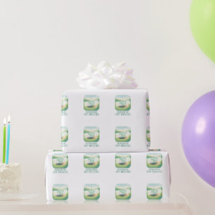 Papel De Presente Tema de Golf Personalizado