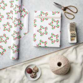 Papel De Presente Tema de Natal "Candy Cane"
