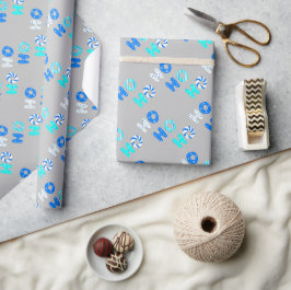Papel De Presente Tema de Natal "Ho Ho"