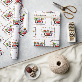 Papel De Presente Tema de Natal "Pingouin Bonito"
