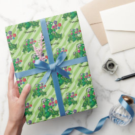 Papel De Presente Tema do Chá de fraldas Gêmeo da Tartaruga