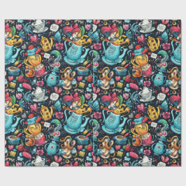 Papel De Presente Tema do partido Alice Tea