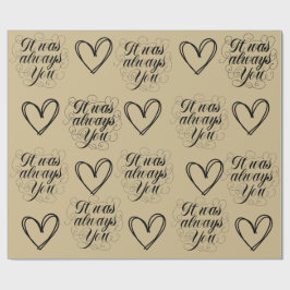 Papel De Presente Tema Dourado do Aniversário de Casamento