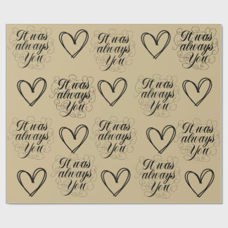 Papel De Presente Tema Dourado do Aniversário de Casamento