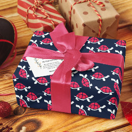 Papel De Presente Tema Escuro Cartoon de Tartaruga