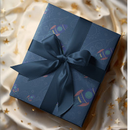 Papel De Presente Tema fora para o espaço