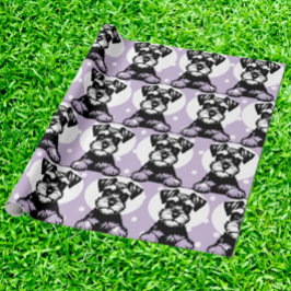 Papel De Presente Tema Personalizado Roxo Peeking Terrier