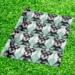 Papel De Presente Tema Personalizado Verde de Pequim Terrier